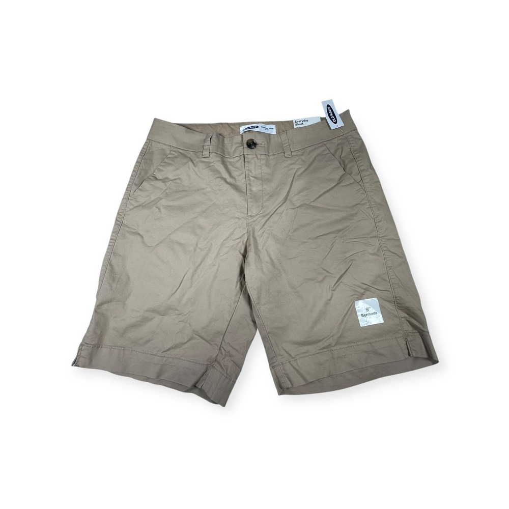 Old Navy Everyday Shorts Mid-Rise‎ Bermuda Khaki Chino Shorts Size 10